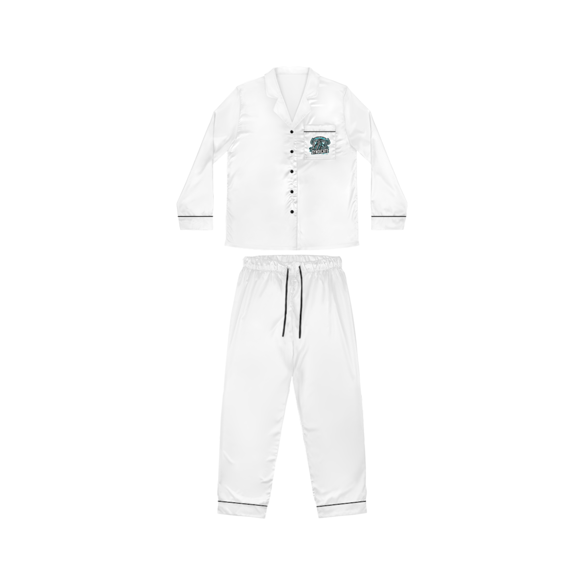 Icons Satin Pajamas (White)