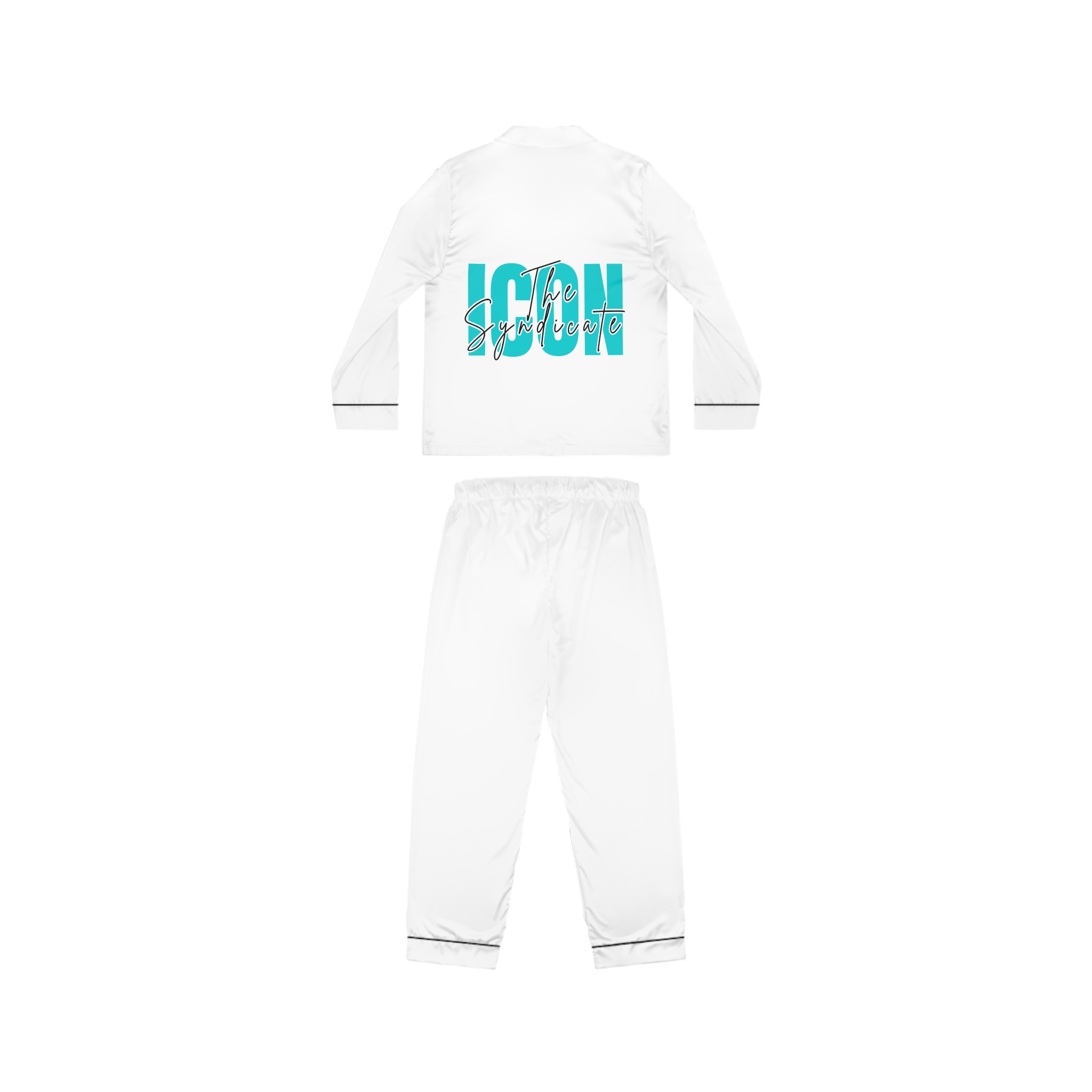 Icons Satin Pajamas (White) - Image 2
