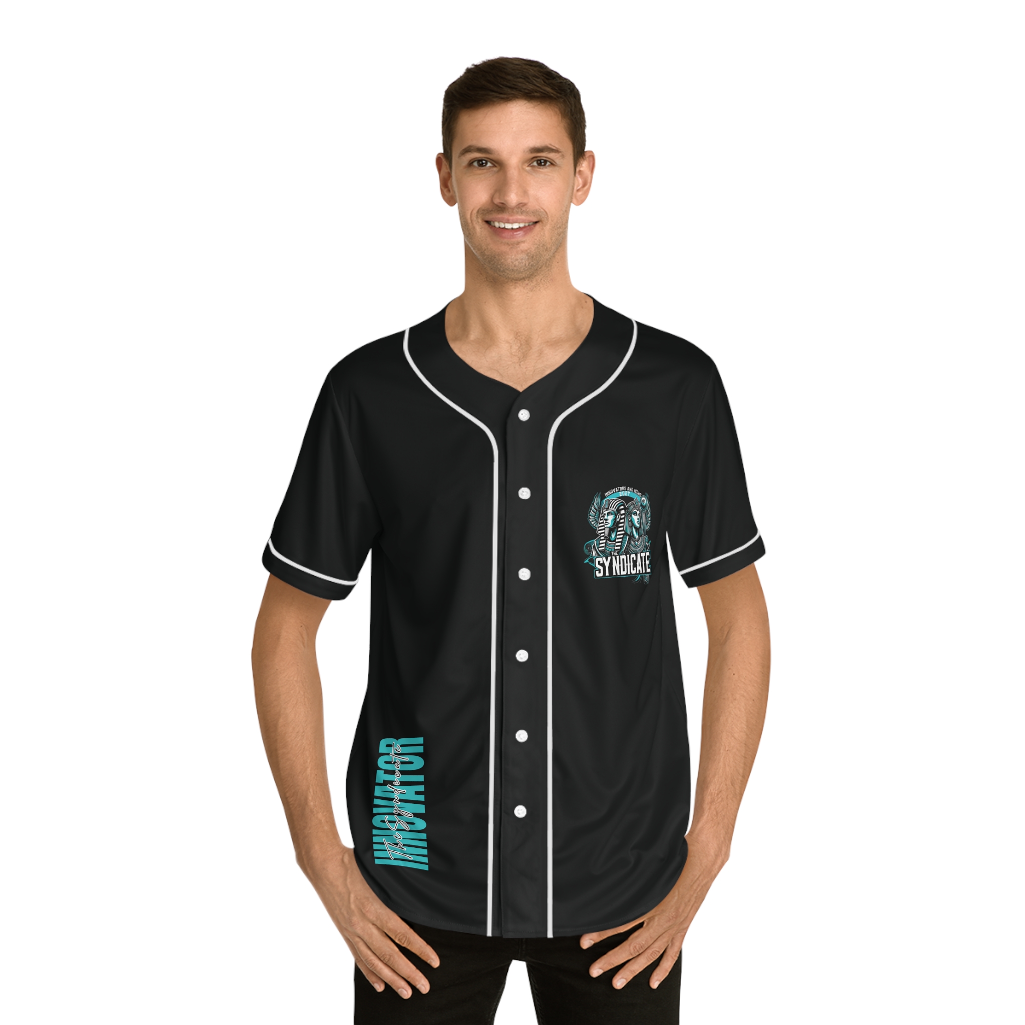 Innovators Men's Baseball Jersey - Image 3